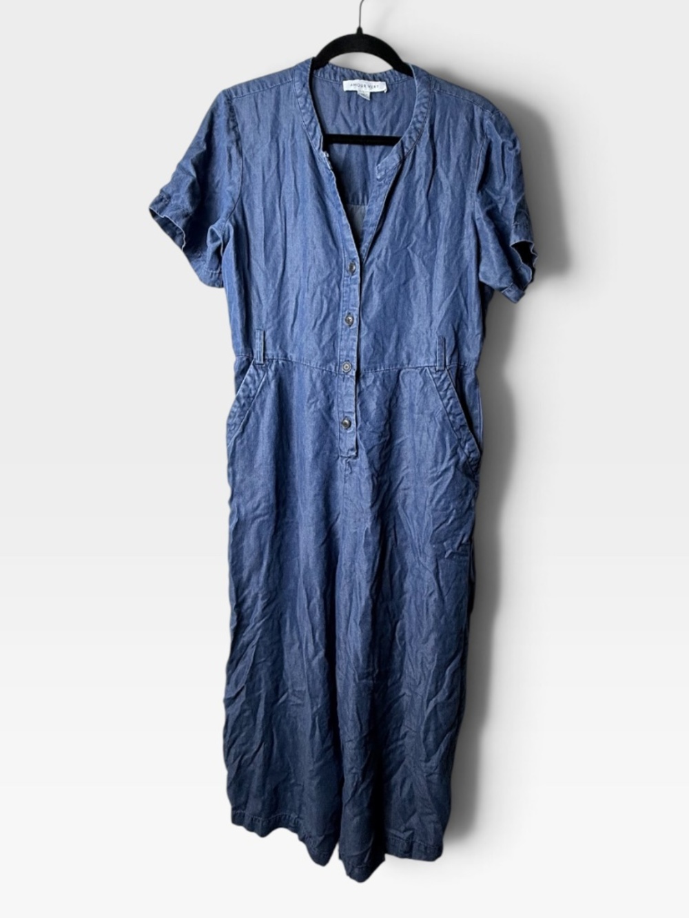 Amour Vert Denim Button Up Jumper Women's Size Large Blue (F)